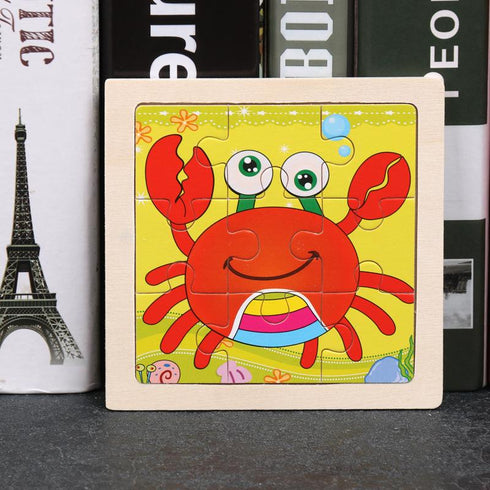 Early education puzzle puzzle toy enlightenment cognition cartoon wooden puzzle